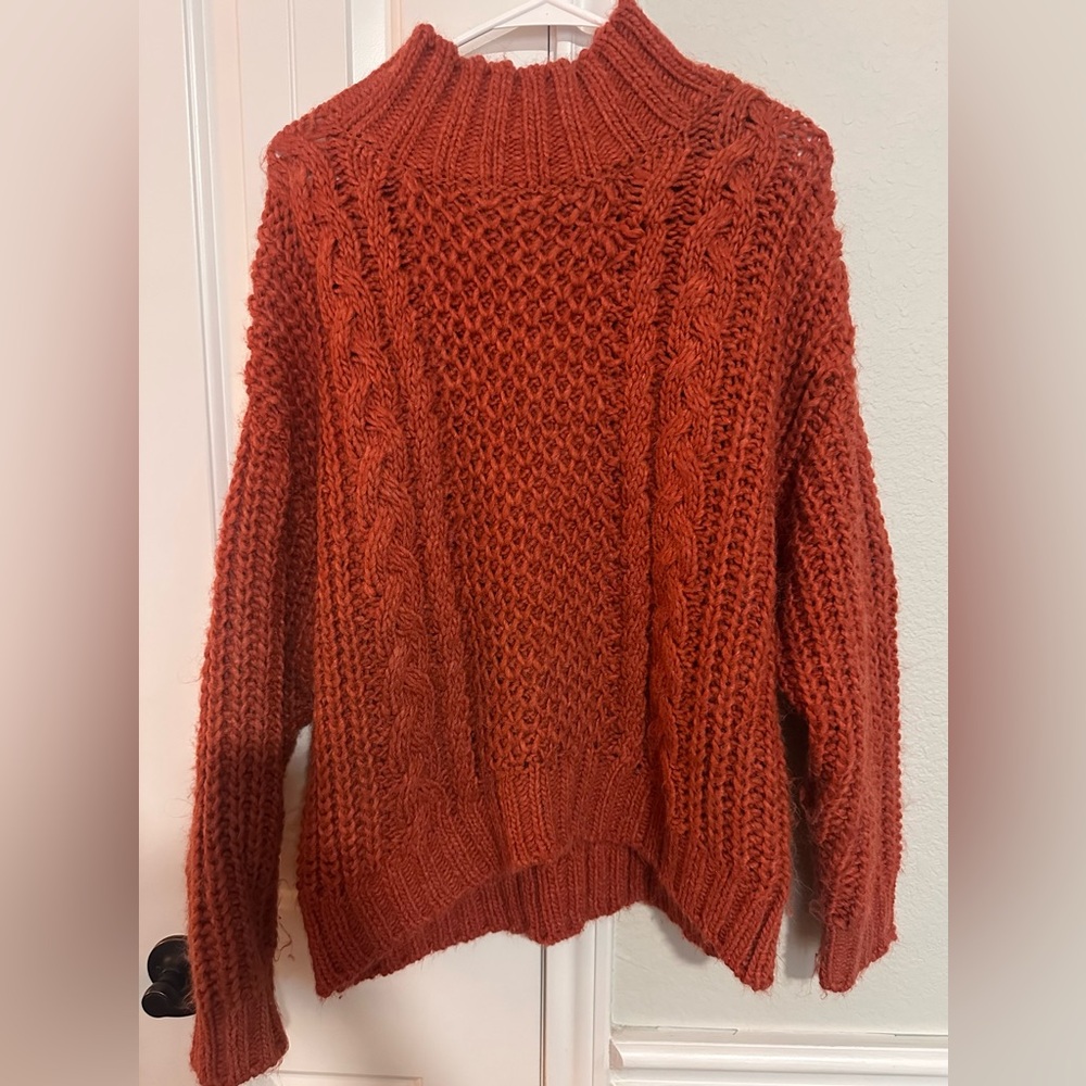 Universal Thread Rust  Cable Knit Sweater